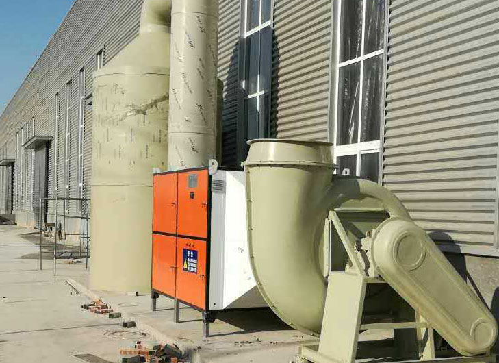 Installation case of PP combined spray tower