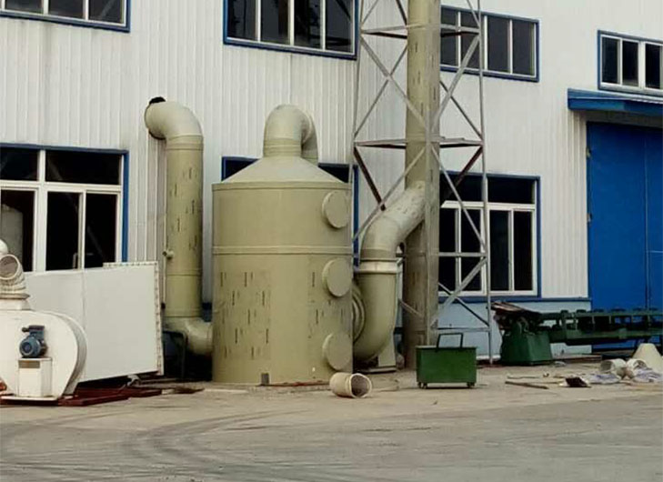 Installation case of exhaust gas plant